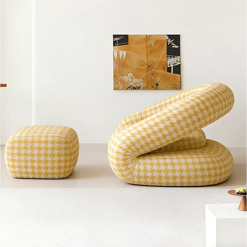 Ready to Ship Modern Single Sofa Chair Nordic Leisure Accent Armchair Upholstered Lounge Chair for Living Room Factory Price
