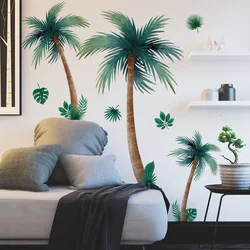 Giant Plant Palm Tree Vinyl Tile Wall Stickers For Bedroom Accessories Wallpaper Wall Decor Room Decor Living Room Decoration