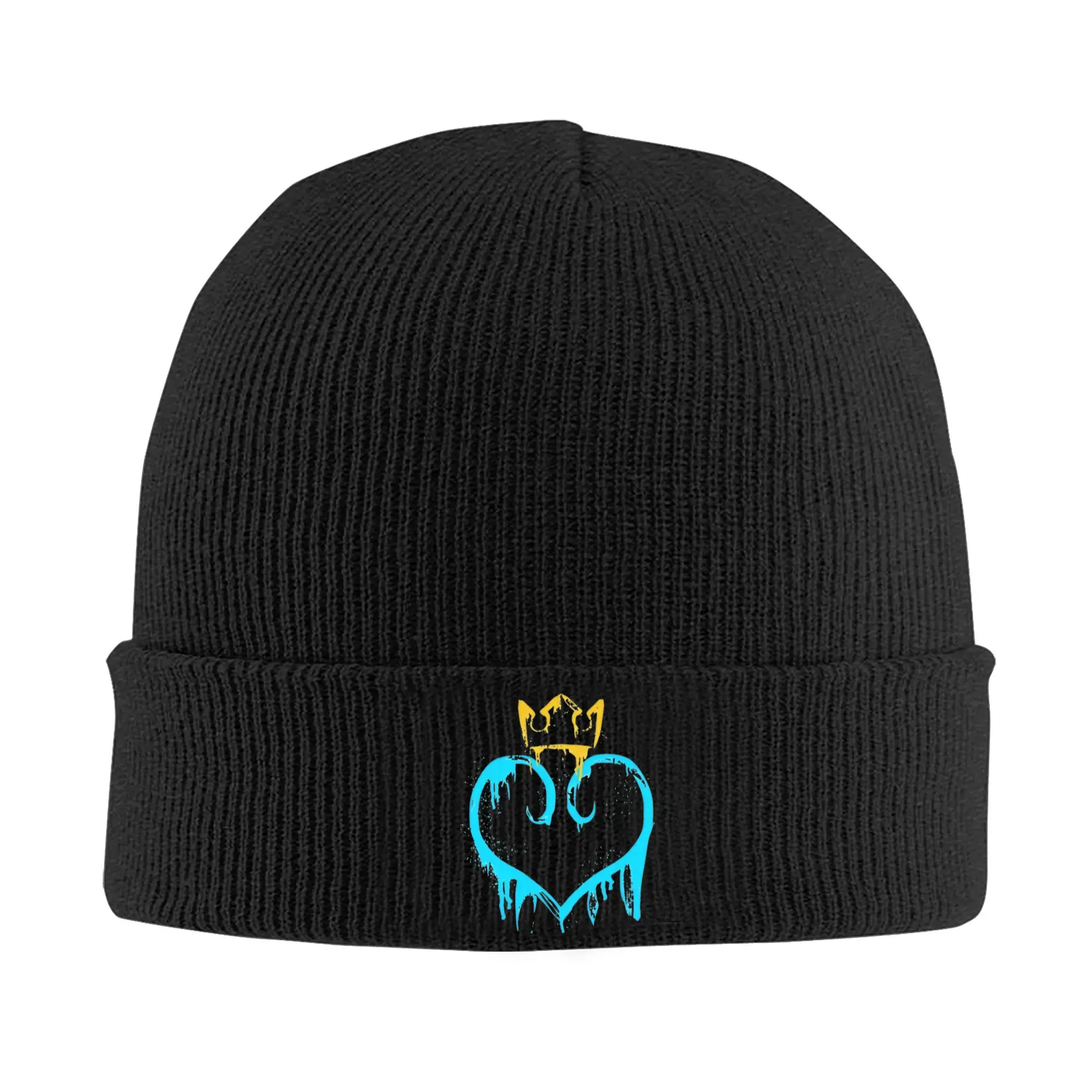 Mickey Mouse Kingdom Hearts Crown Knitted Caps Women's Men's Skullies Beanies Autumn Winter Hat Acrylic Game Anime Crochet Caps