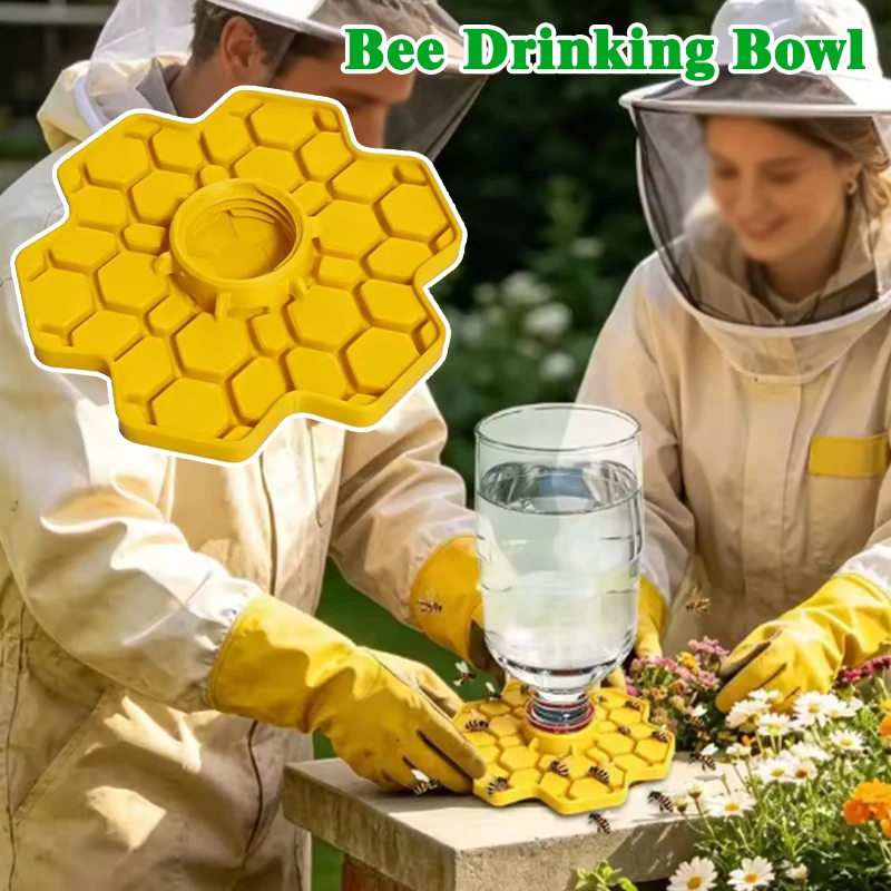 

Bee Water Feeder Small-Hole Honeycomb Tray Honey Bee Feeder for Outside Honeybee Drinking Station Beekeeping Supplies for Garden