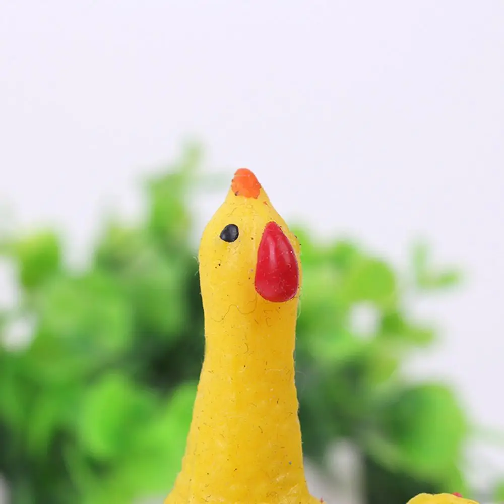 Crowded Hot Sale Yellow Hens Tricky Pranks Spoof Gadgets Keychain Vent Toys Chickens Lay Eggs Funny