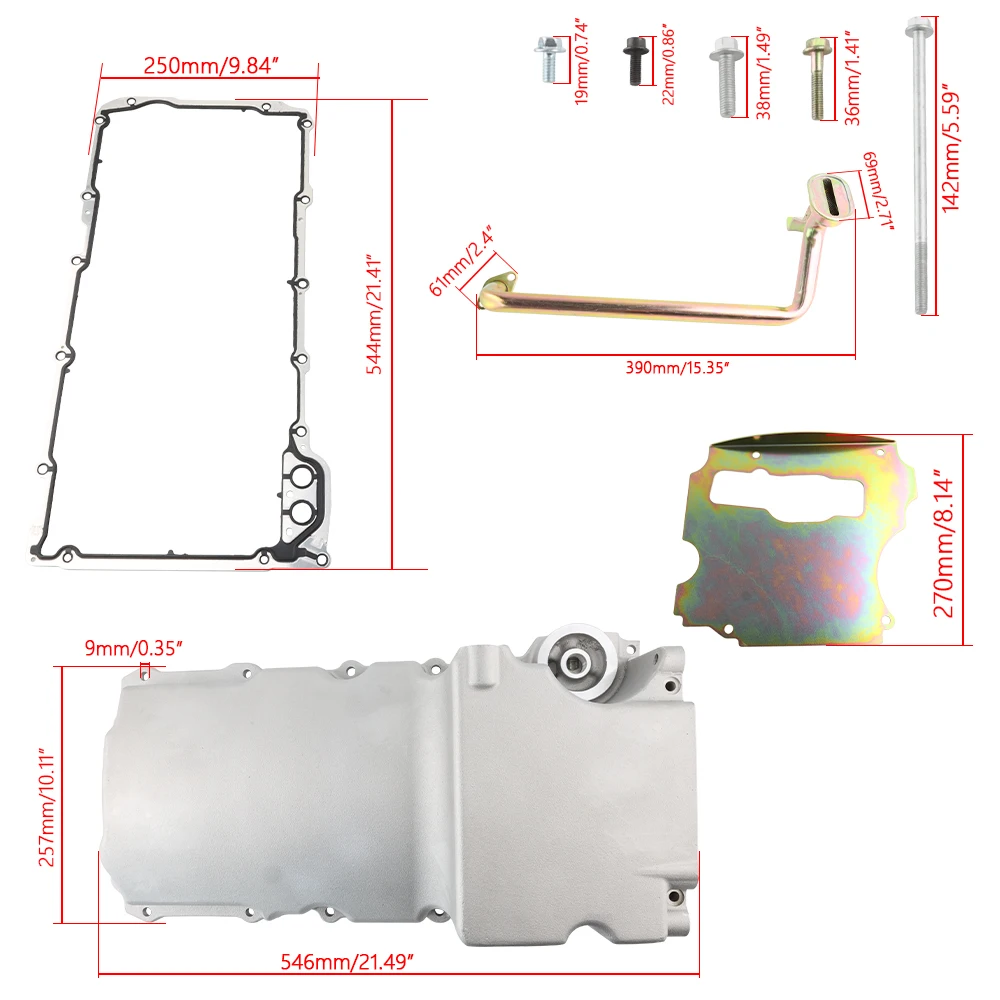 LS Swap Retrofit Oil Pan Kit 302-1 For LS1 LS2 LS3 LS6 LSX 4.8L 5.3L 6.0L 6.2L For 1955-1987 GM Gen III Muscle Classic Car Truck
