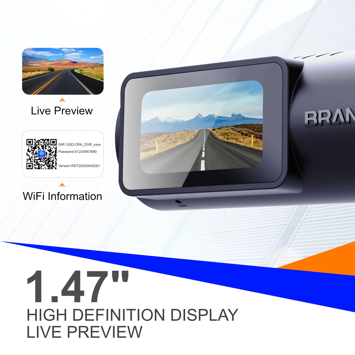 4K Ultra HD  Dashcam, Portable Mini Hidden Vehicle DVR, Loop Recording, Mobile APP Connectivity, Suitable for All Car models