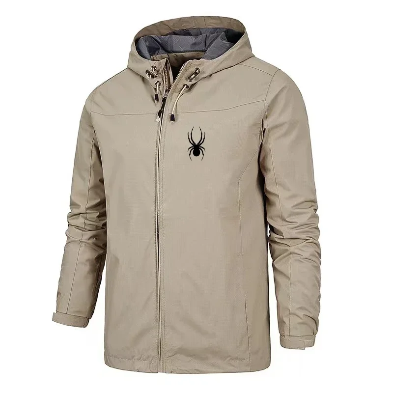 

Spring and Autumn Casual Trench Jacket Golf Men Mountaineering Fishing Waterproof Military Jacket Breathable Hooded Outdoor Jack