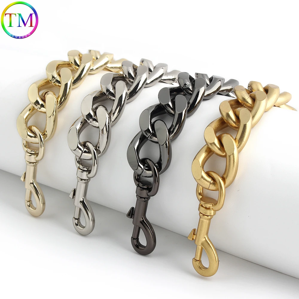 1-4PCS 30-45-60-100cm 25mm Metal Aluminum Thick Bag Chains For Chain Charm Shoulder Bags Wallet Handle Handbag Strap Accessories