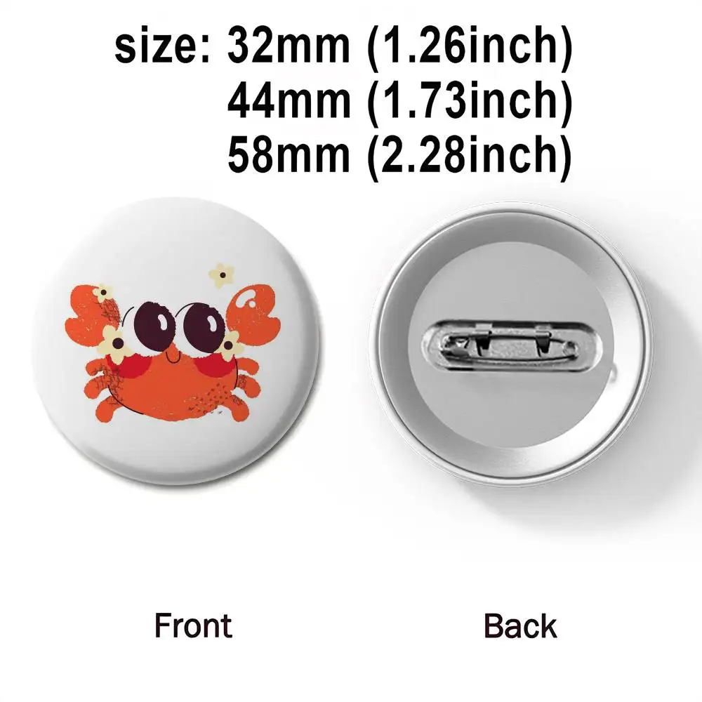 INS Cartoon Cute Kid Baby Art Badges Round Exquisite Badge Brooches Creative Pins For Clothes Hat Backpack Gift Accessories