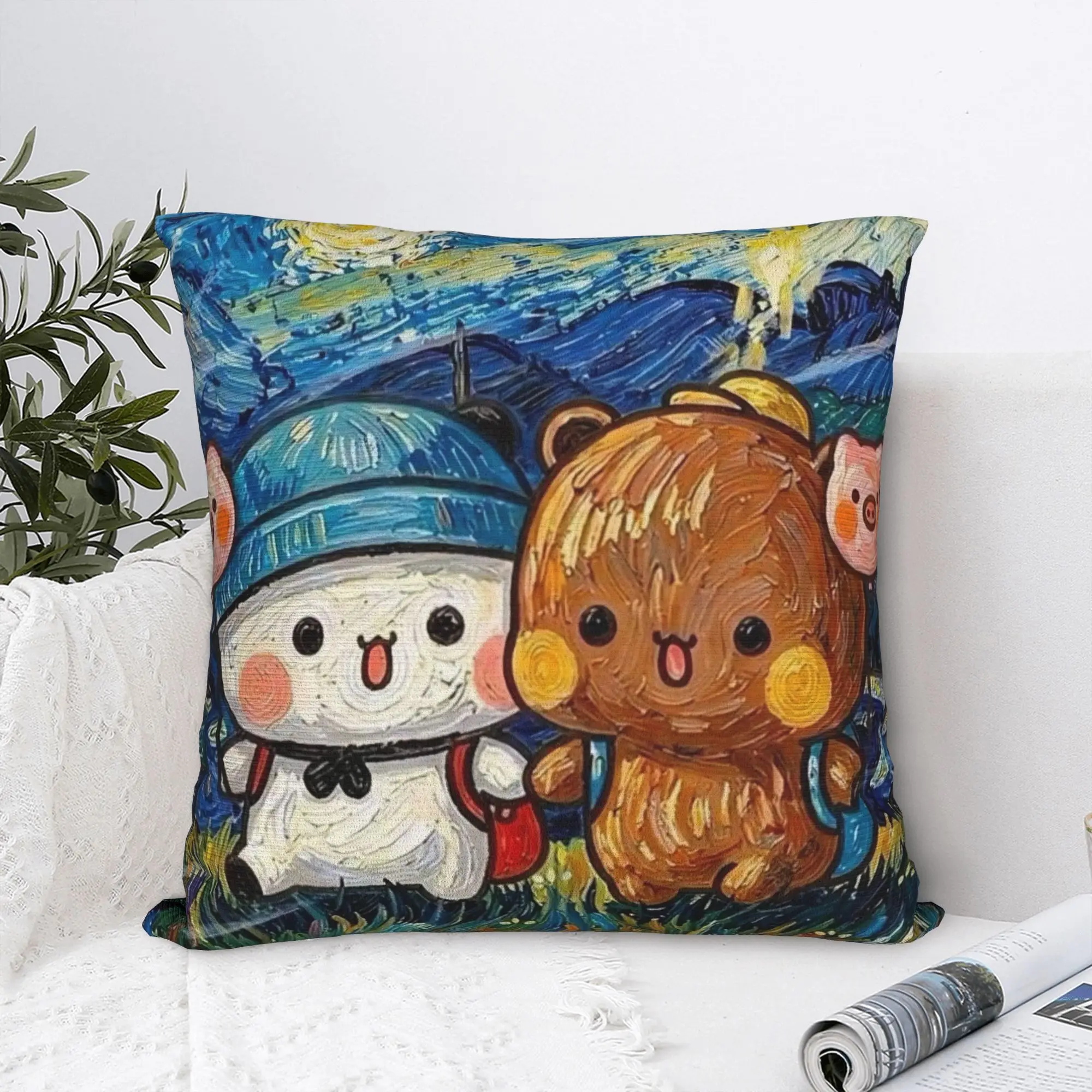 Pillow Case 3D Print Kawaii Bubu & Dudu Comfy  Pillow Cover For Sofa Car Home Decor Novelty Pillowcases