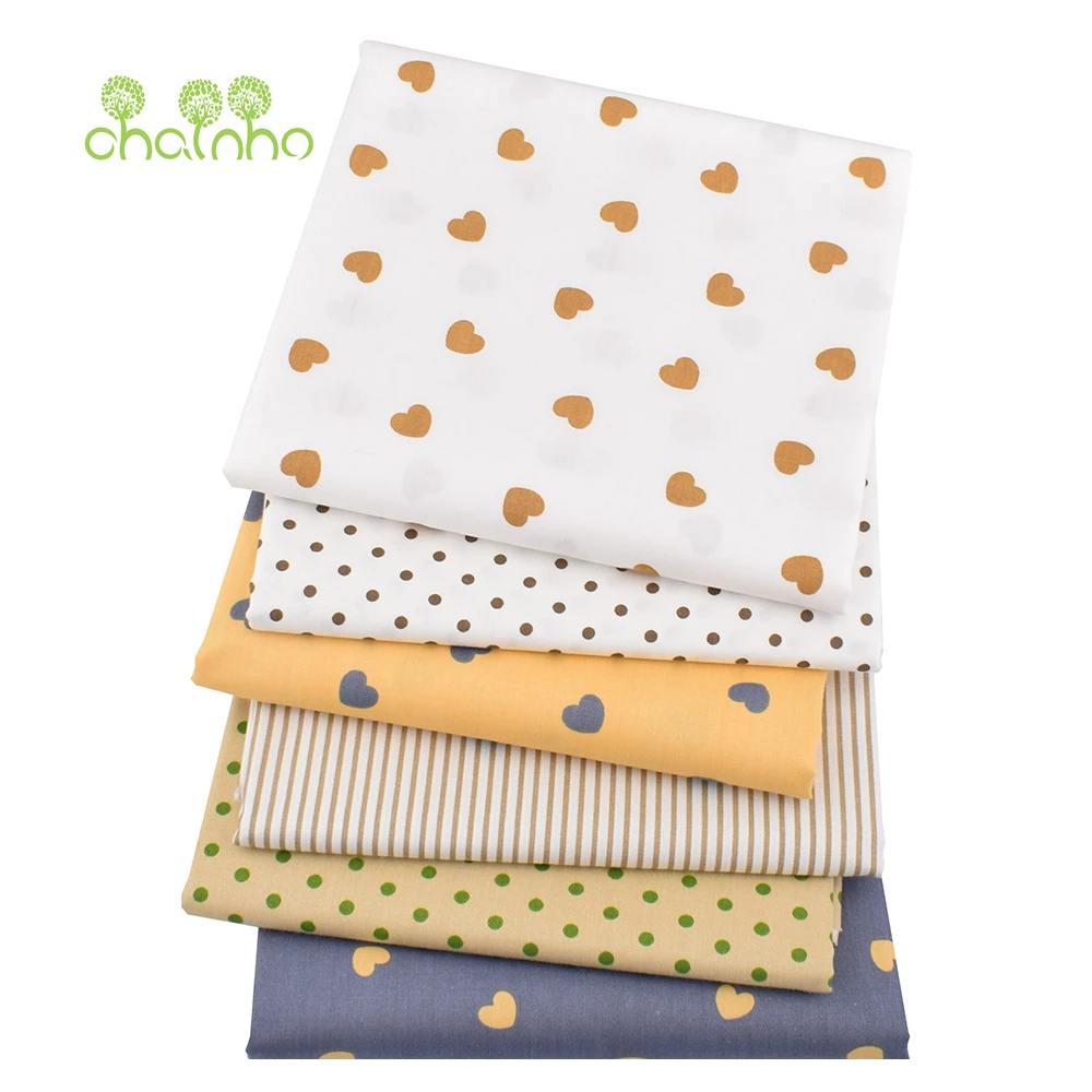 Chainho, tessuto di cotone Twill stampato a forma di cuore, panno Patchwork, materiale trapuntato per cucire fai da te per biancheria da letto per