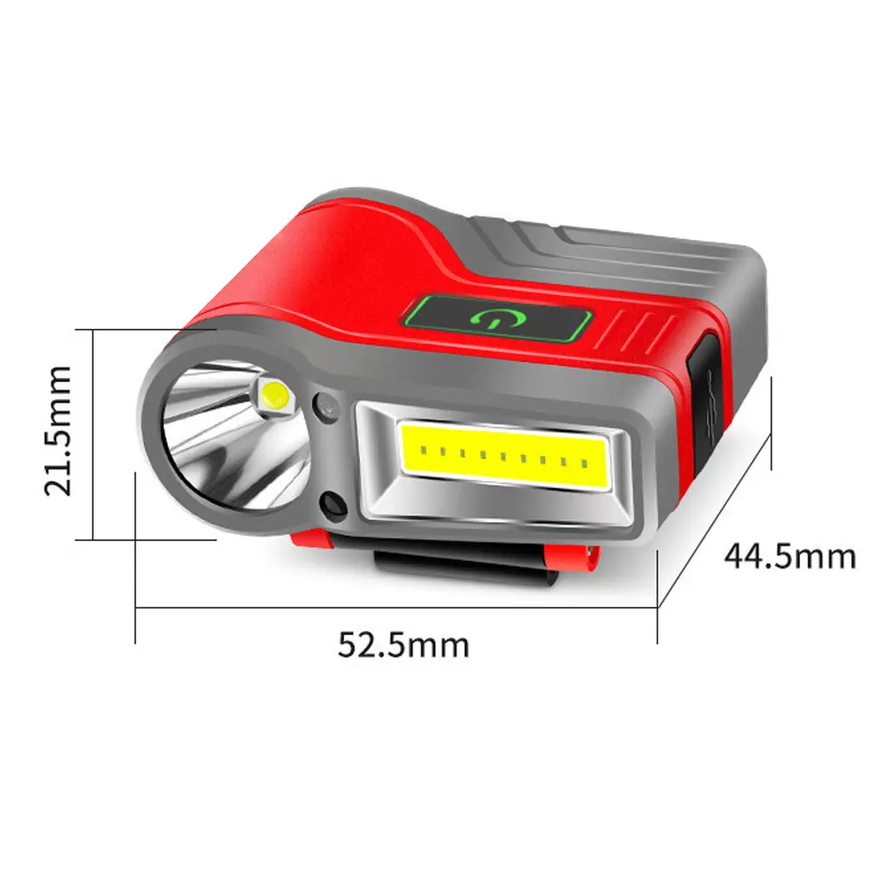 Mini COB LED Induction Sensor Headlamp Head Cap Clip Light USB Charging Hat Light Outdoor Headlight Night Fishing Lights