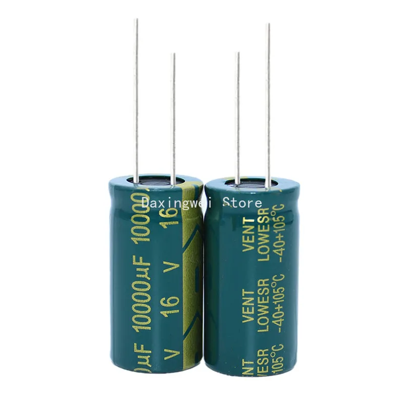 10PCS/Lot 16V10000uf Aluminum Electrolytic Capacitor Specification 16x30 High Frequency Low Resistance Capacitor