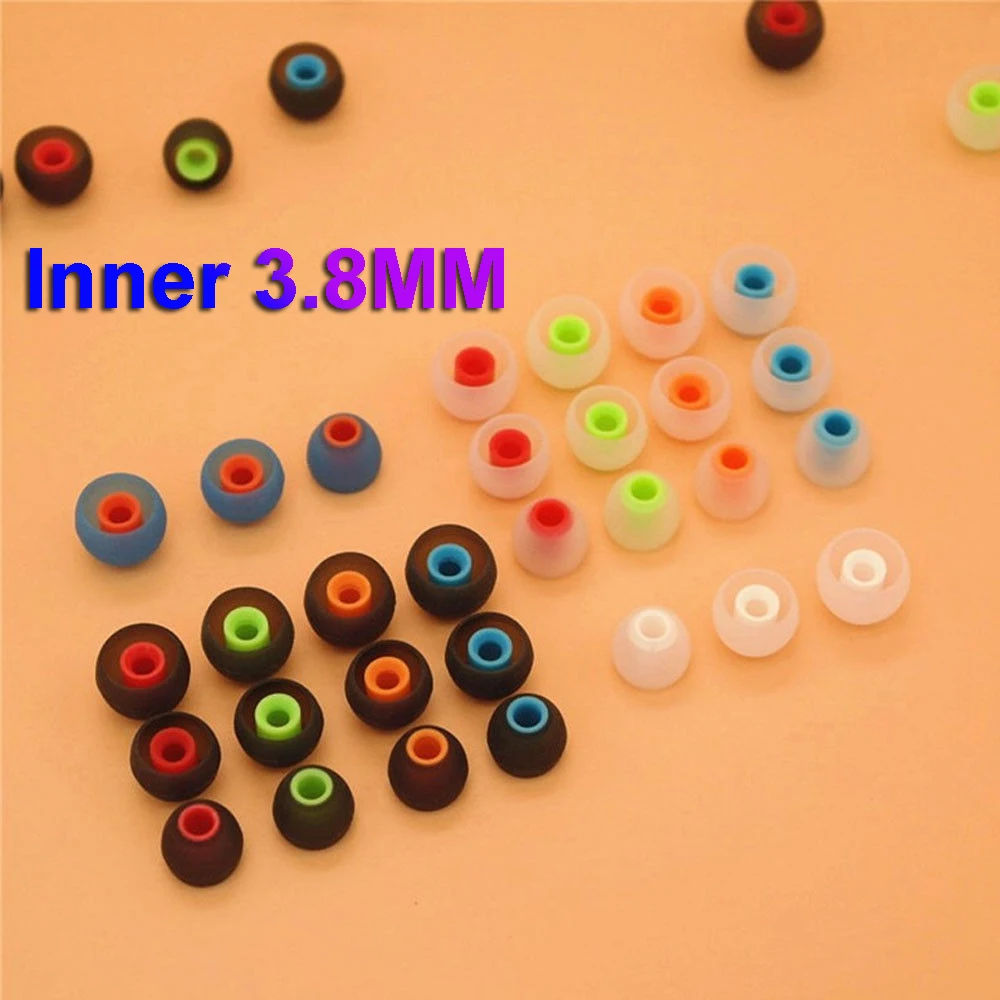 

12pcs 3.8mm Universal Replacement Soft Earbuds Silicone Ear Tips In-ear Earphone Ear pads cushion