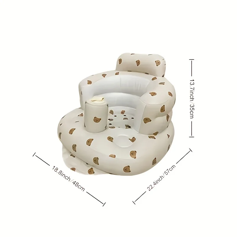 Baby Sitting Bath Stool, Anti-fall Portable Chair, Baby Inflatable Sofa, Foldable Chair, Widen Bath Stool, Style Optional