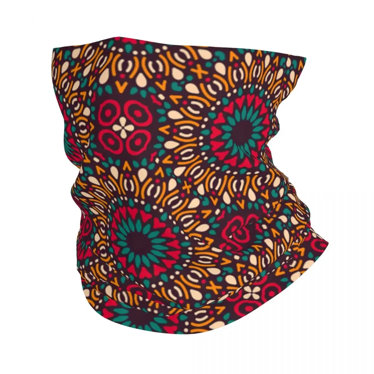 Kitenge Ankara Winter Headband Neck Warmer Hiking Hunting Tube Scarf African Tribal Ethnic Art Patterns Face Bandana Gaiter