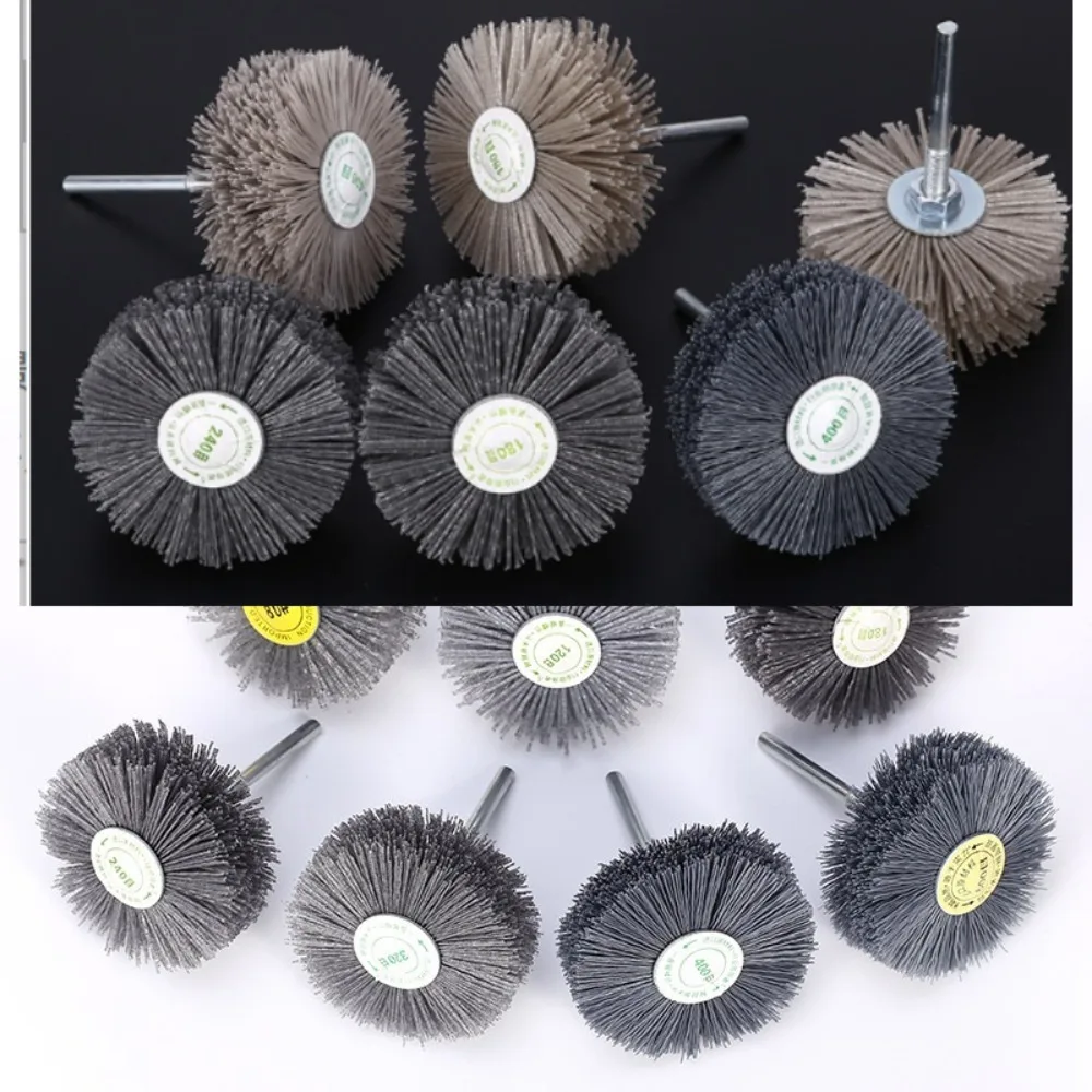 7pcs for Woodworking Polishing Wear-resistant Brush Nylon Abrasive Wire Polishing Brush T-shaped Wood Carving Polishing Tool