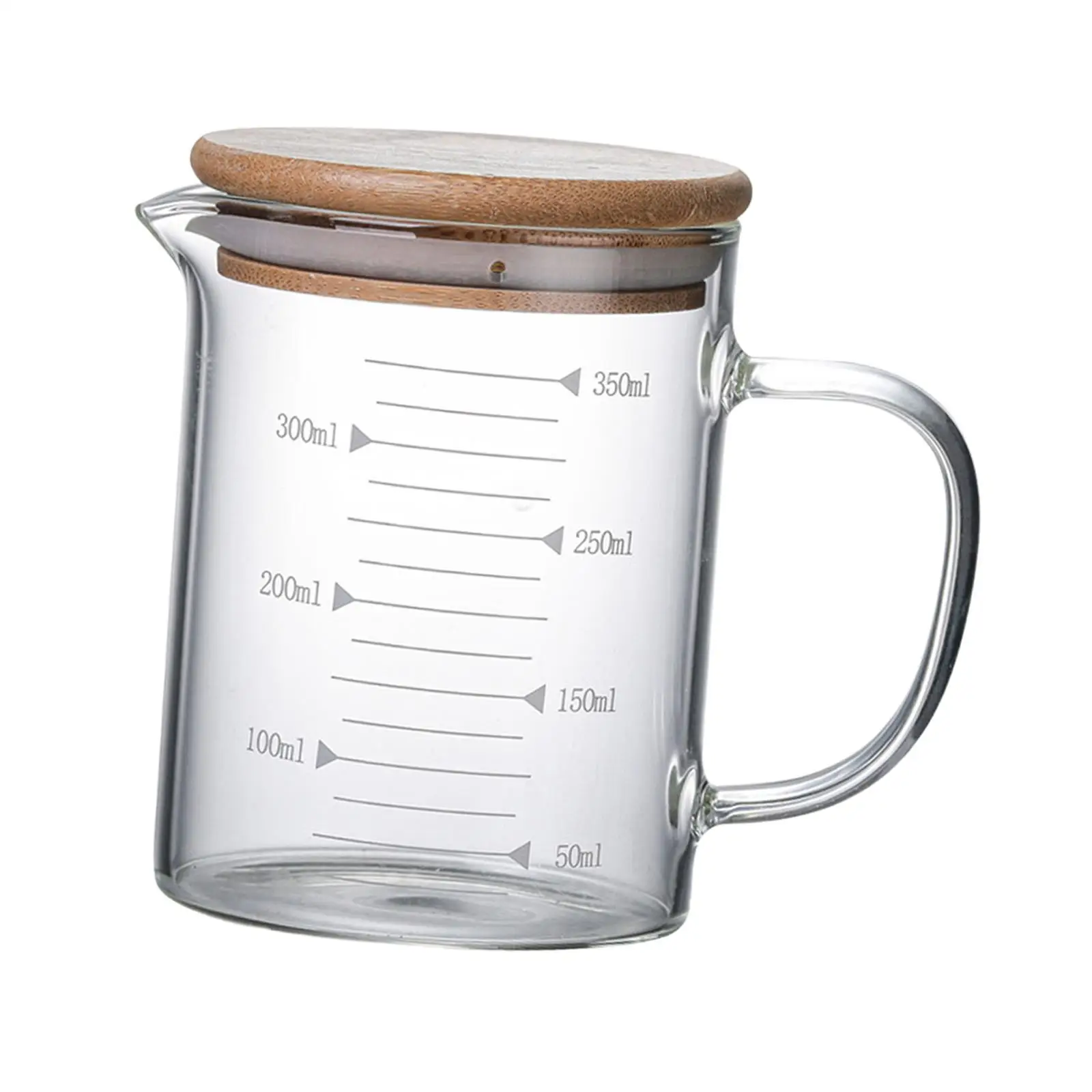 Measuring Cup Household Heat Resisttant Fridge Juice Jug Glass Cup with Lid Milk Glass Cup for Tea Coffee Beverage Milk