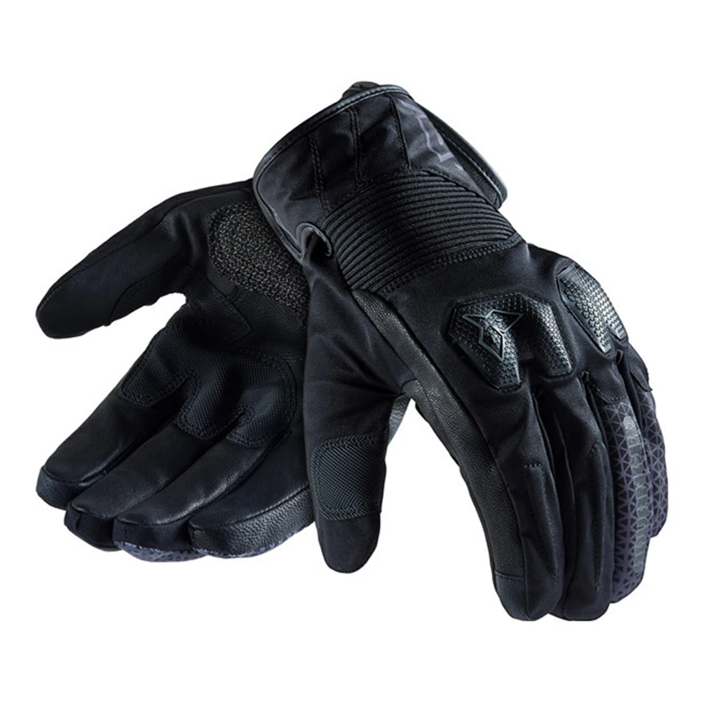 Waterproof Biker Glove Wear-Resistant Men's Motorcycle Gloves Anti-Slip Hook and Loop Fasteners Motorcycle Accessories Anti-Fall