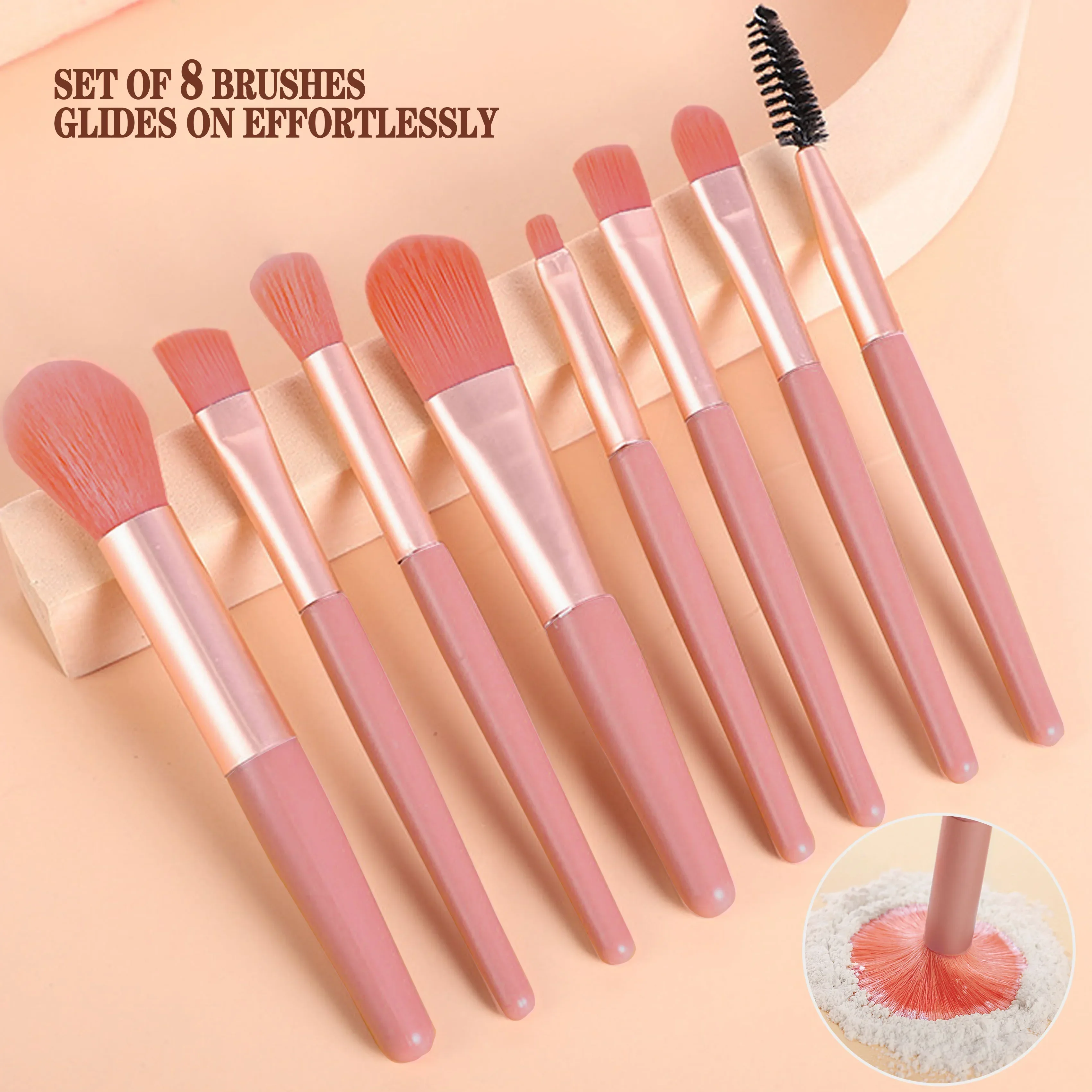 8pcs Soft Fluffy Makeup Brushes Set For Cosmetics Foundation Blush Powder Eyeshadow Blending Make Up Brushes Beauty Makeup Tools image 4