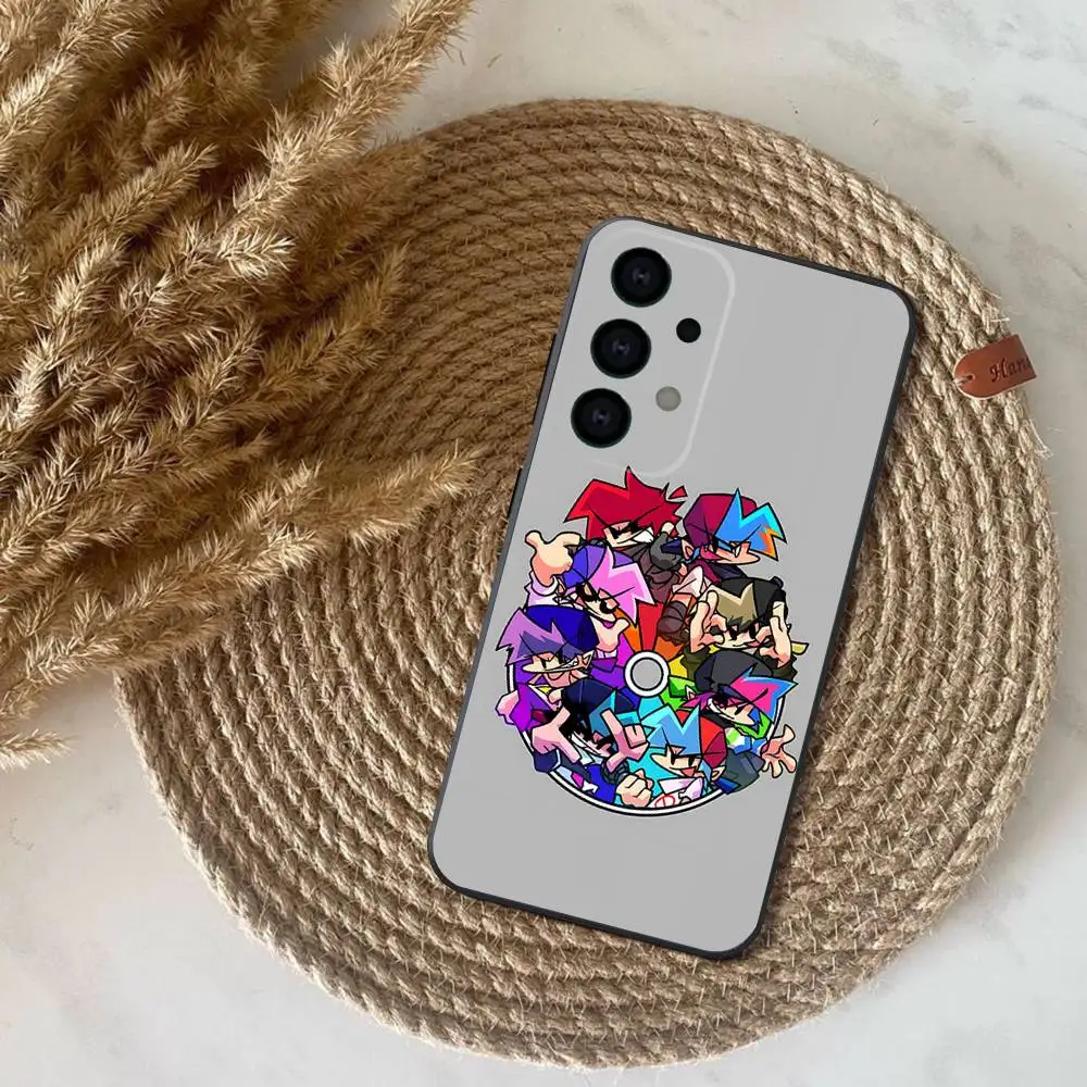 حافظة هاتف Game F-Friday Night Funkin لهاتف سامسونج S25، S24، S21، S22، S23، S30، Ultra، S20، Plus، Fe، Lite، Note، 10,9,5G غطاء أسود