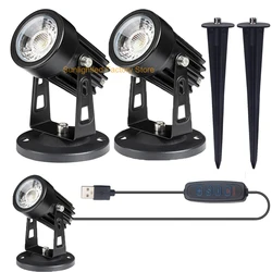 Luzes LED internas para plantas, iluminação de sotaque, luz branca quente, 5V USB, lâmpada de holofotes, decoração interior, 6W