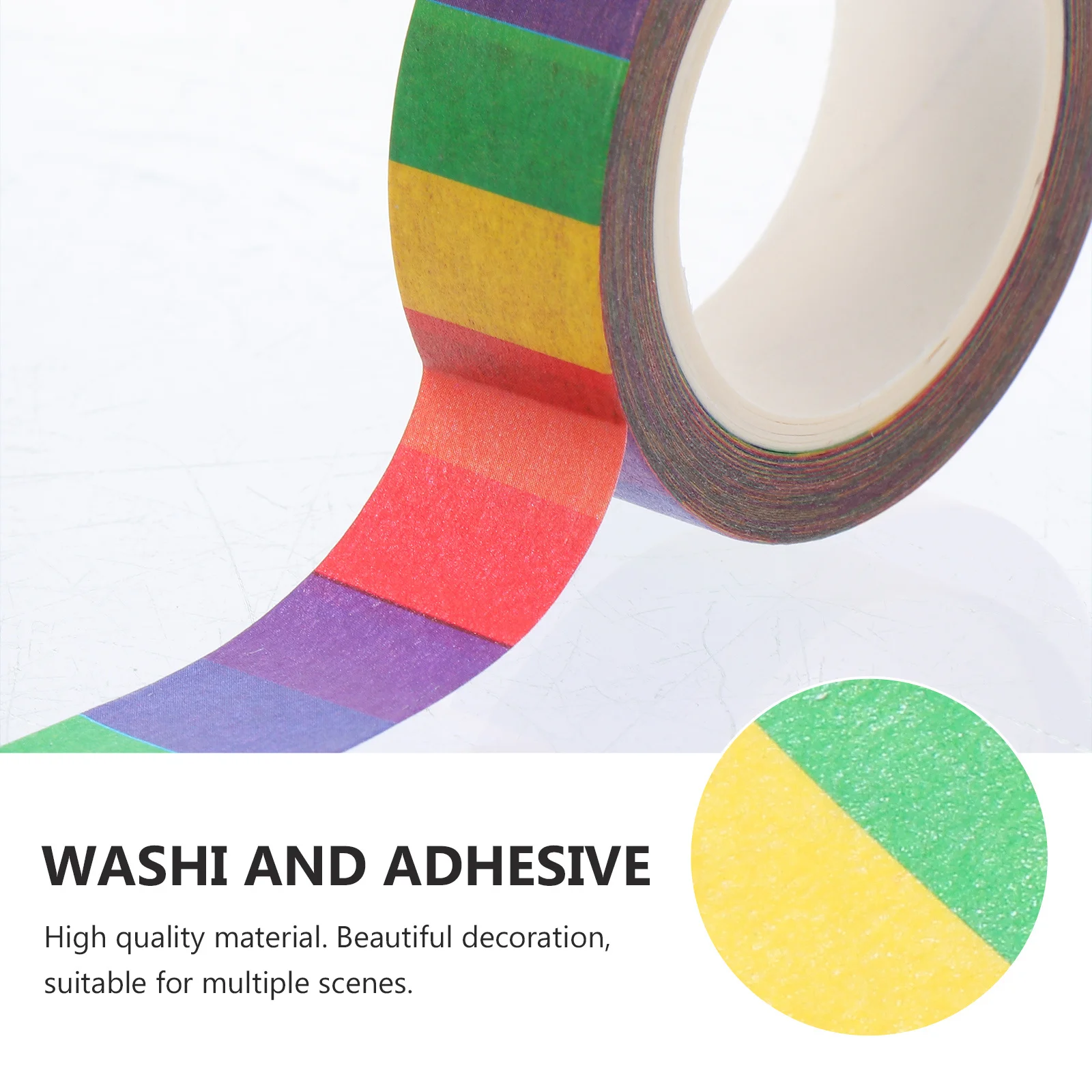 

10 Rolls Rainbow Washi Paper Tapes Adhesive Stickers for Scrapbooking DIY Crafts Journals Planners Washi Tapes