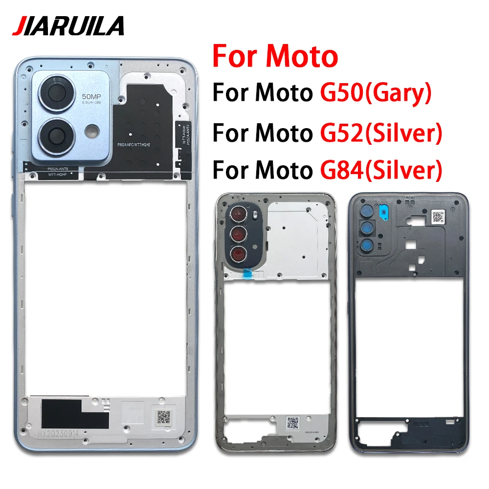 New Middle Frame For Moto G13 G32 G41 G42 G50 G52 G71 G84 Housing Middle Frame Case + Side Keys Power and Volume Buttons