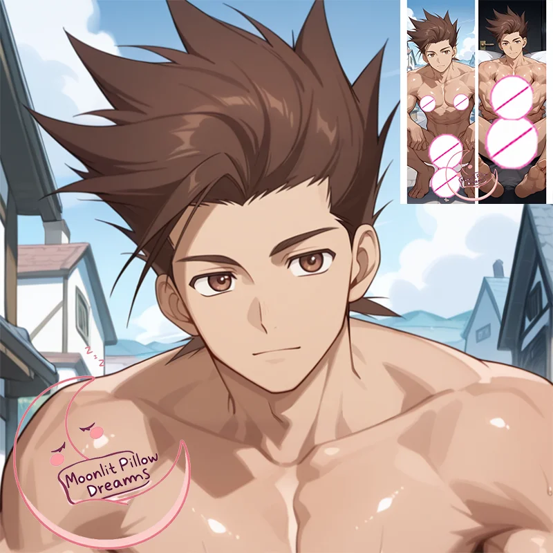 

Male Character Lloyd Irving Dakimakura Cover - Custom Printed Anime Husband Pillow Strong man
