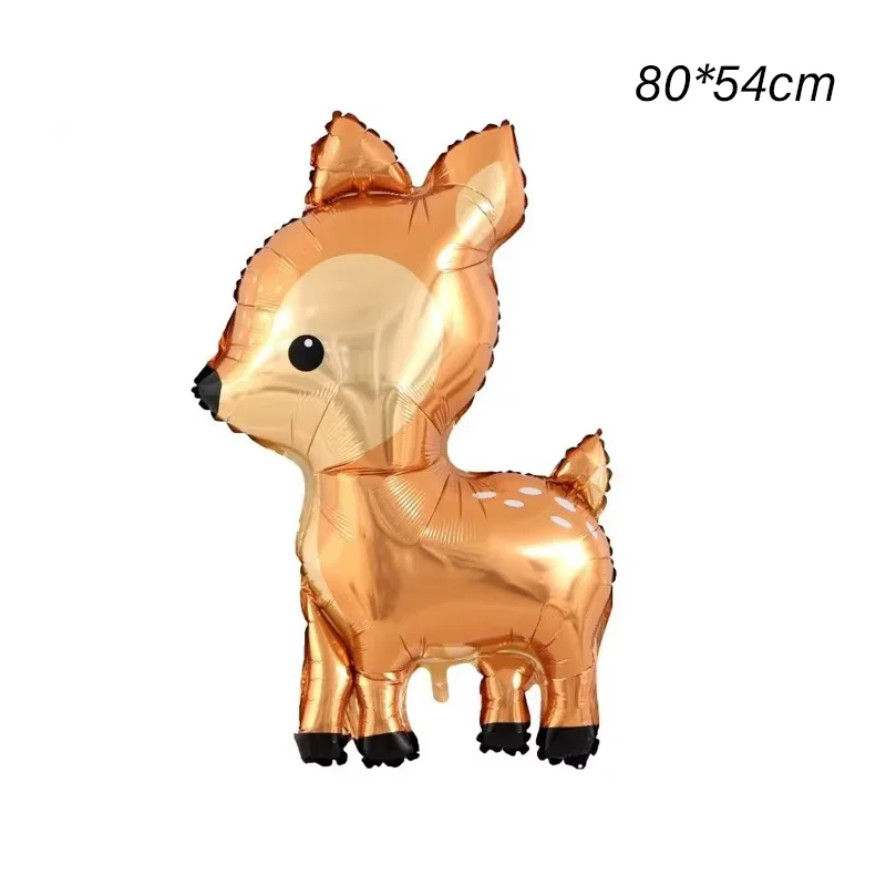 Fox Hedgehog Raccoon Deer Animal Foil Balloons Birthday Woodland Forest Theme Party Decor Retro Brown Latex Balloons Baby Shower