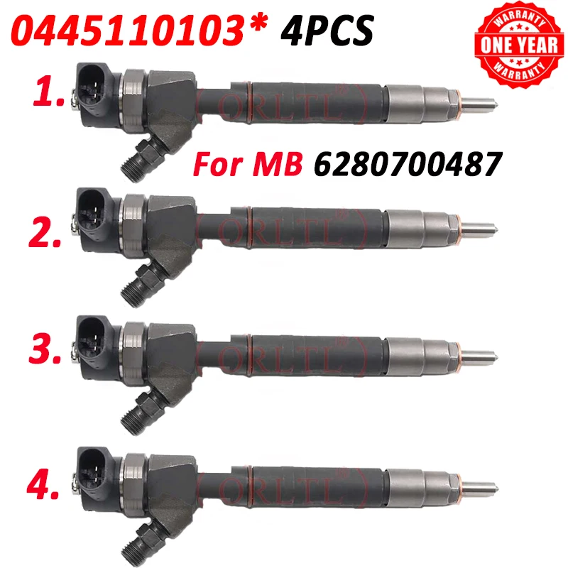 

ORLTL 0445110103 Common Rail Diesel Fuel Injector Nozzle 0 445 110 103 OEM 0986435043 6280700487 For Mercedes Benz