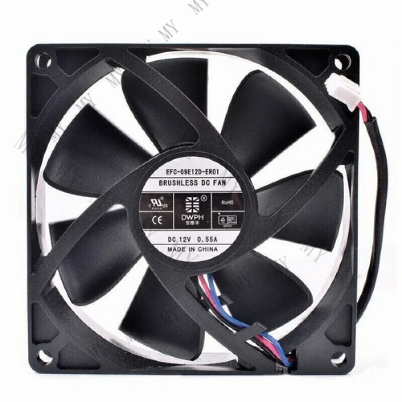 

TT for DWPH 9025 9CM EFC-09E12D-ER01 12V 0.55A 3-wire Inverter Fan