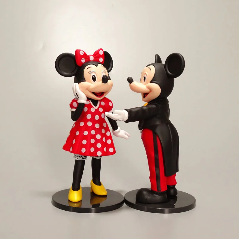 Cartoon Anime Mickey Minnie Cute Toy Doll PVC Statue Children Birthday Model Decoration Gift view 4
