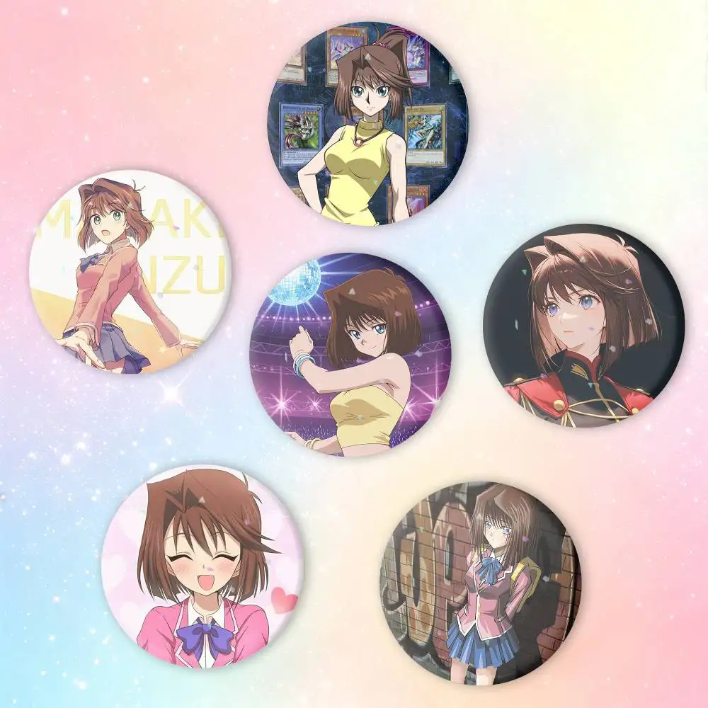 Anime Yu-Gi-Oh T-Tea Gardner Badges Creative Tinplate Button PinsBrooch Badge Clothes Backpack