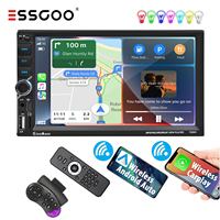 ESSGOO 2 DIN 7 Inch IPS Touch Screen Apple Carplay Android Auto Car Stereo Radio Multimedia MP5 Player USB Bluetooth USB AUX TF