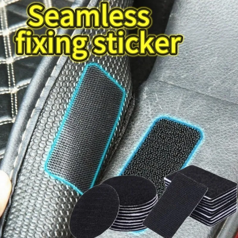 Black Adhesive Tape Household Use Touches Fastener Pad Fixed Patch Double Sided Mat Grip Strap Self-adhesive DIY Apparel
