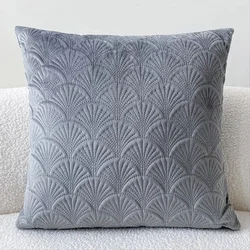 Grey Retro Cushion Cover Sofa Velvet Embroidery Pillowcase Cushion Cover 45x45cm Decorative For Living Room Home Decoration