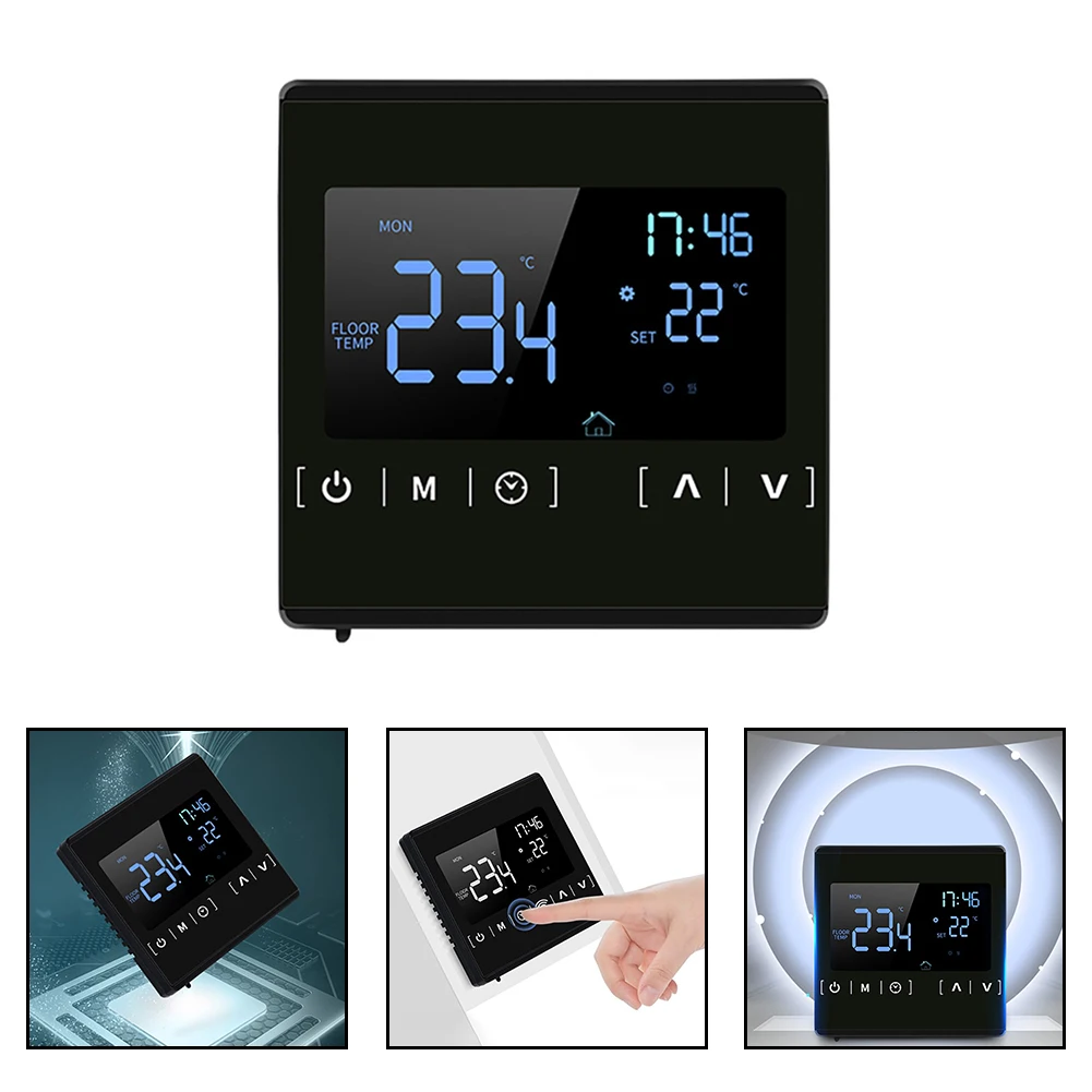 Customizable Programmable Thermostat for Efficient Temperature Control in Electric and Furnace Heating Systems