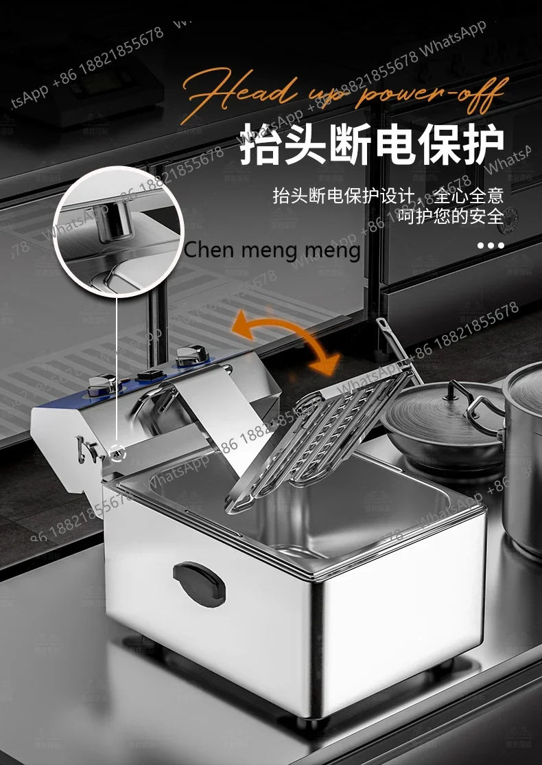 Single Cylinder Electric Fryer Deep Fryer Commercial Double Cylinder Electric Fryer French Fries Special Fried Dough Machine