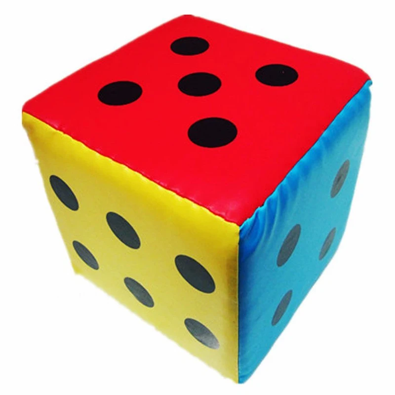 1PC 12cm/20cm/28cm  NEW Giant Colorful Sponge Artificial Leather Dice Six sided Game