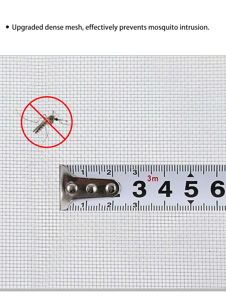 Fenstergitter, haustiersicher, mücken- und insektensicher, leicht zu reinigen, sehr gut geeignet für Balkone, Gärten usw – Detail 3