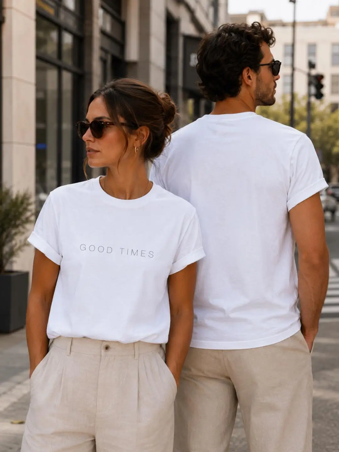 Relaxed and Fashionable Loose-fitting Comfortable Top,GOOD TIMES - Offline Mode Pattern T-shirt, Suitable for Both Men and Women