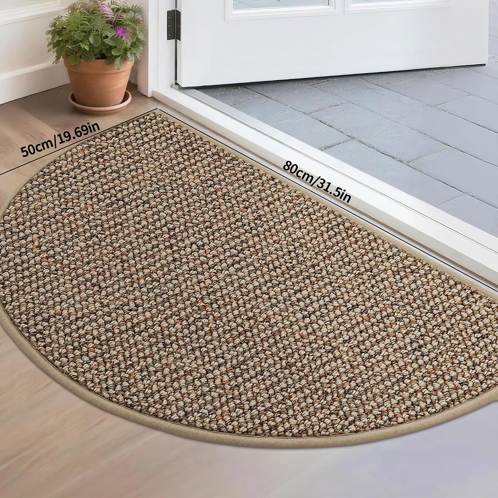 NEW Bathroom Carpet Absorbent Anti slip Floor Mat Quick drying Shower Carpet Toilet Mat Door Mat Washable 50 * 80cm Half circle