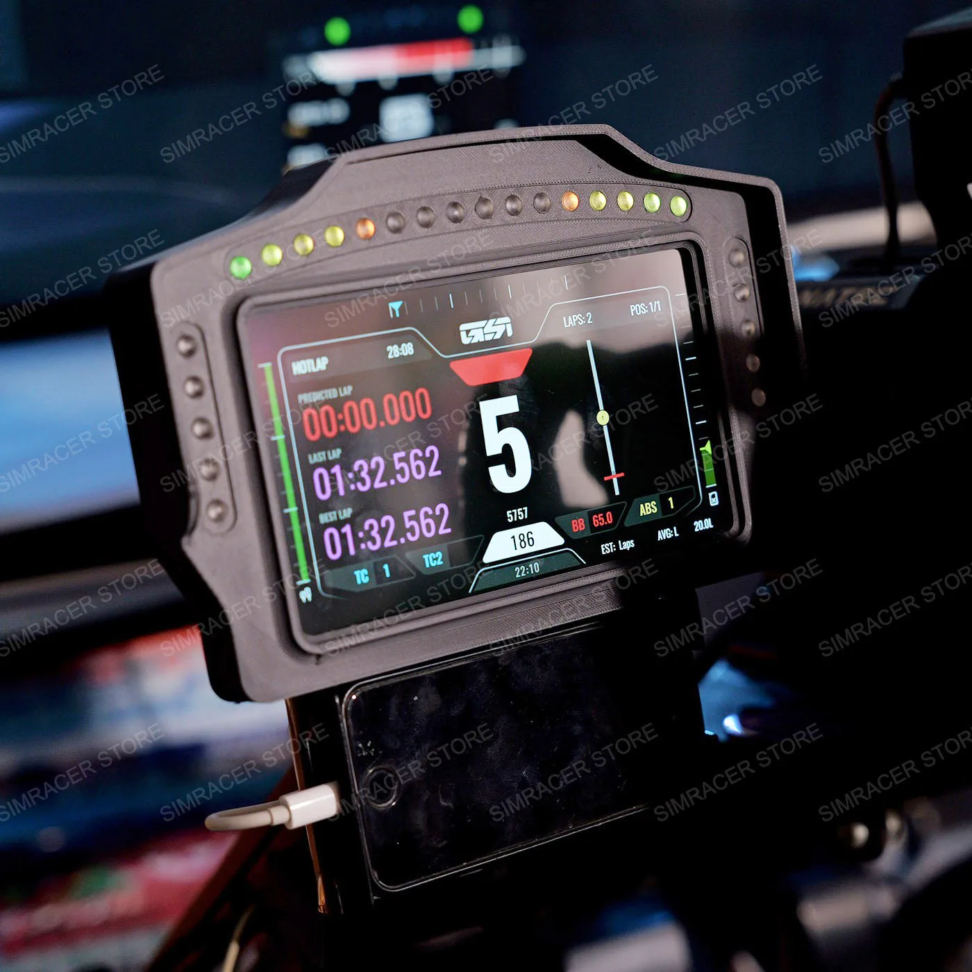 ألعاب USB Simracing 7 بوصة لوحة القيادة متعددة الوظائف عرض سرعة الأداة لملحقات MOZA Simagic FANATEC Logitech G29