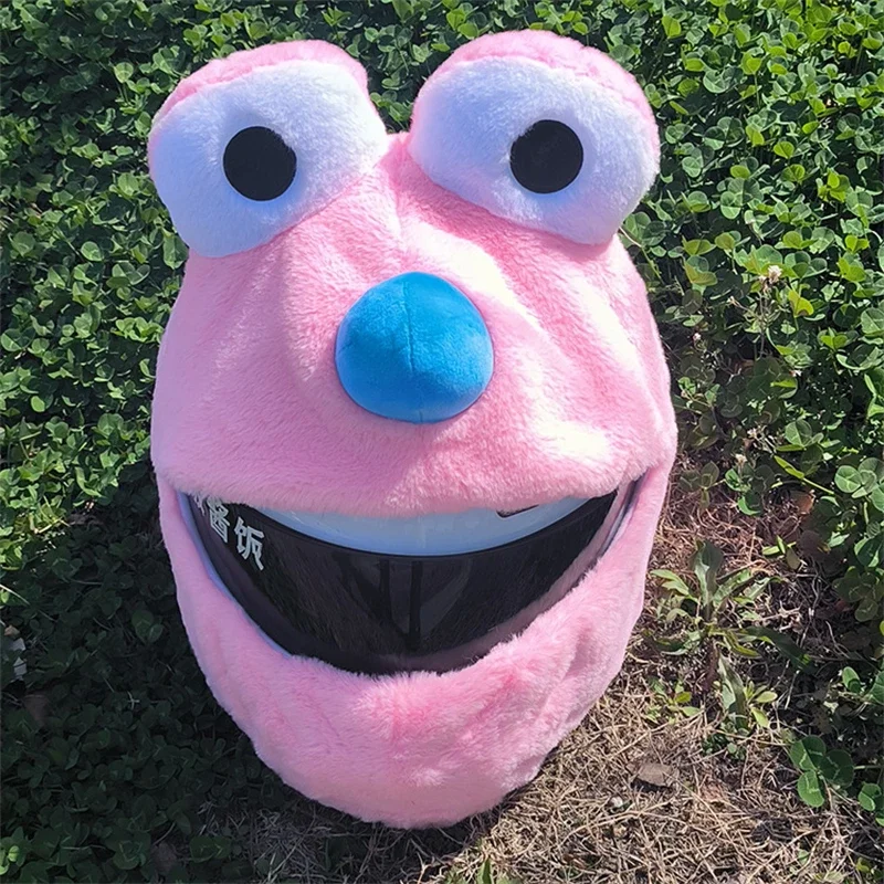 أغطية خوذة الدراجة النارية خوذة قطيفة كرتونية غطاء حماية خوذة أغطية كاملة الوجه لخوذات ركوب شخصية مضحكة