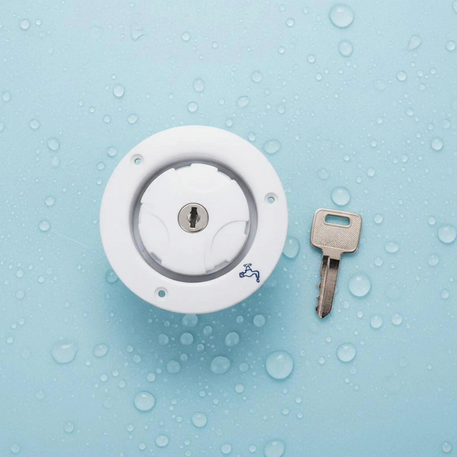 Gravity Filler Cap Universal Secure Water Inlet Port Lockable ABS for RV Camper Motorhome Boat