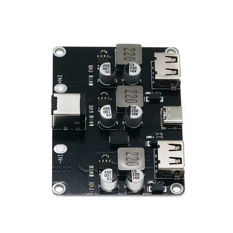 3-way fast charging module 12V24V to QC3.0 fast charging TYPE-C USB mobile phone board fast charging voltage reduction