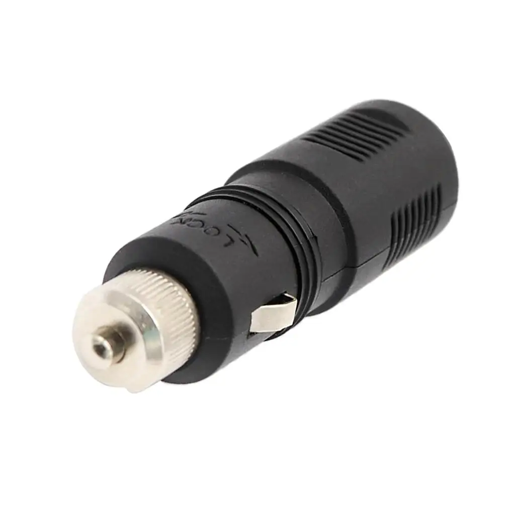 Black 12V-24V 5A Male Car Cigarette Lighter Socket Plug Connector