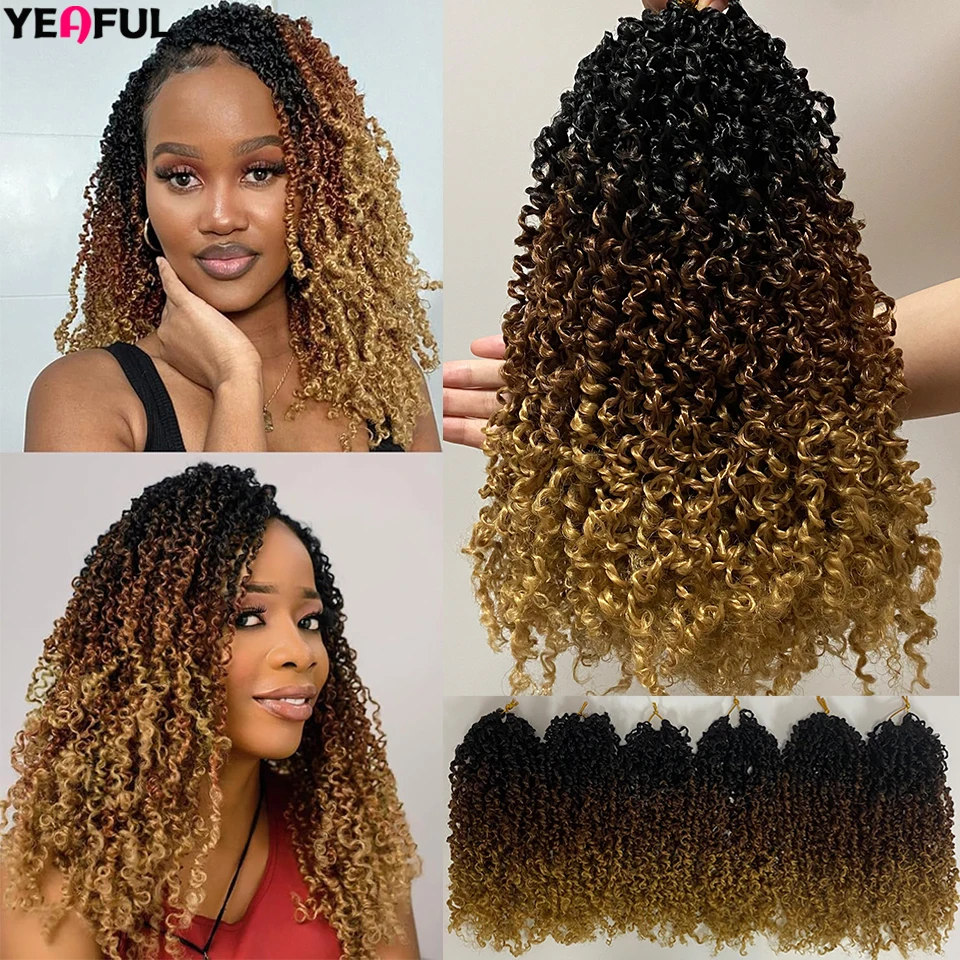 Yanky Twist Crochet Hair PreLooped Ombre Brown Passion Crochet