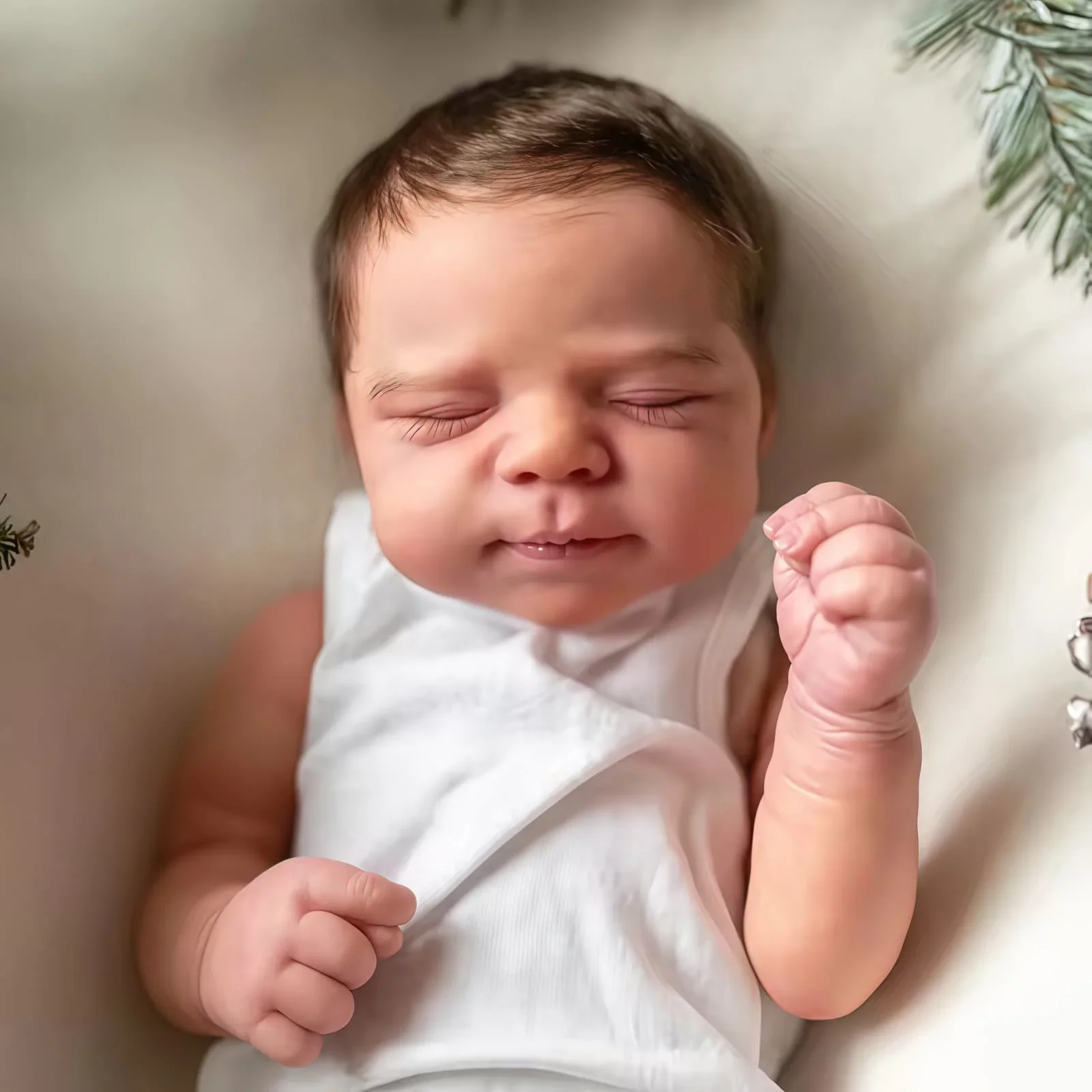 Risbecko 19 Zoll bereits bemalte fertige wiedergeborene Babypuppe – handgefertigte wiedergeborene Frühchenbaby-Neugeborene, Kinderspielzeug, Geschenk, Mädchenpuppen