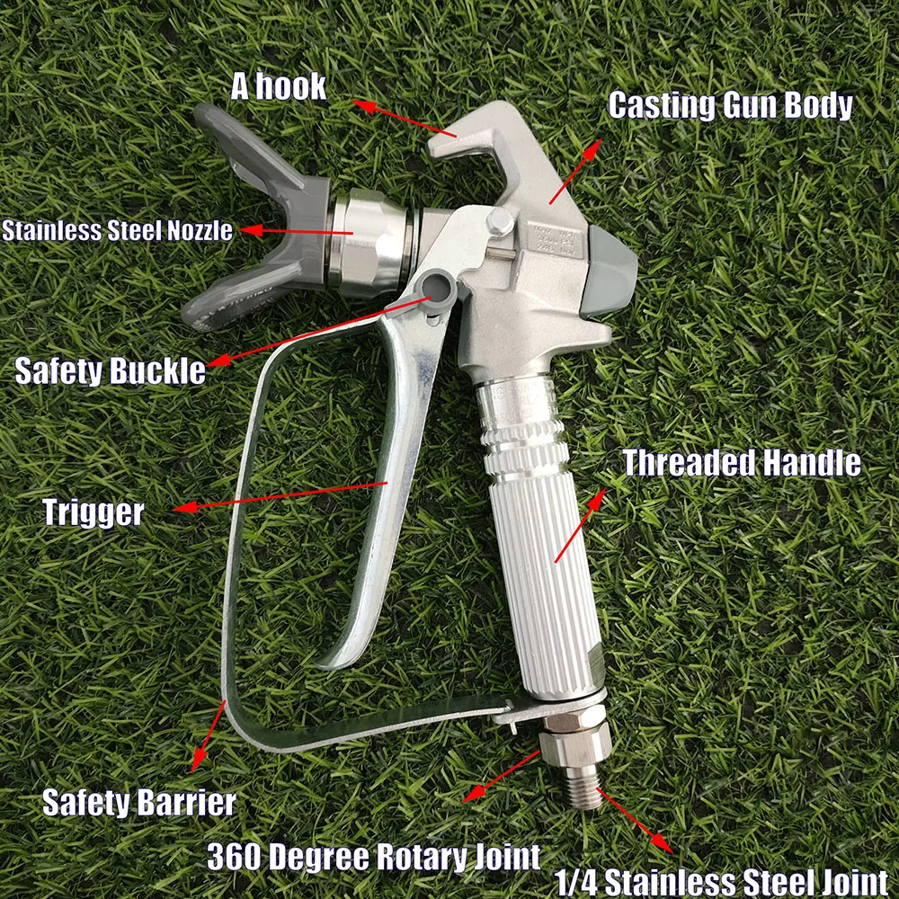 High Pressure 3600PSI Airless Spray Gun 1/4 