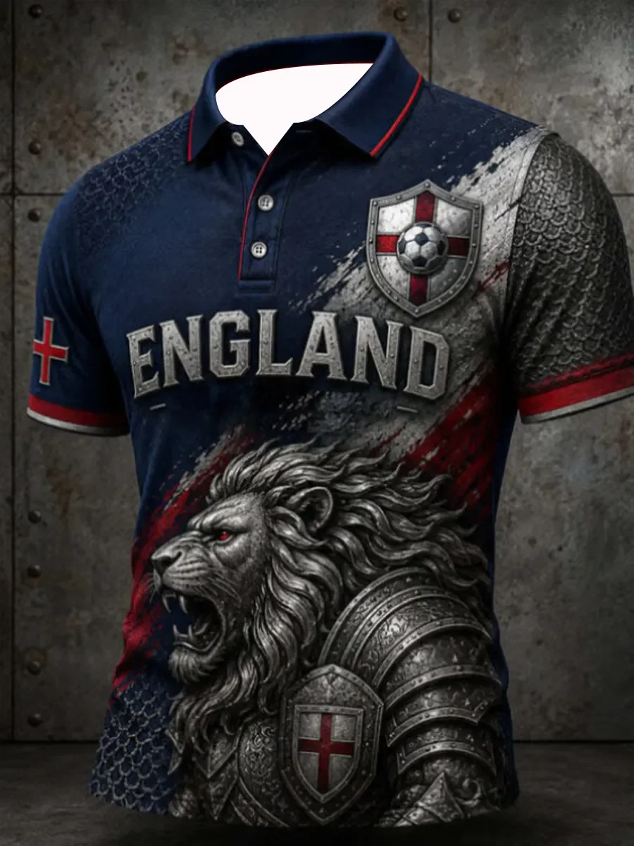 2026 Edition English Fans Football Polo Shirt - 3D Print - Fashionable and Comfortable - Suitable for Both Men and Women
