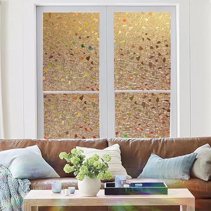 12mil Frosted Privacy Window Film Static Cling No Glue Removable for Bathroom Door Office Balcony Partition Glass